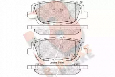R BRAKE rb2157 -  Комплект тормозных колодок, дисковый тормоз